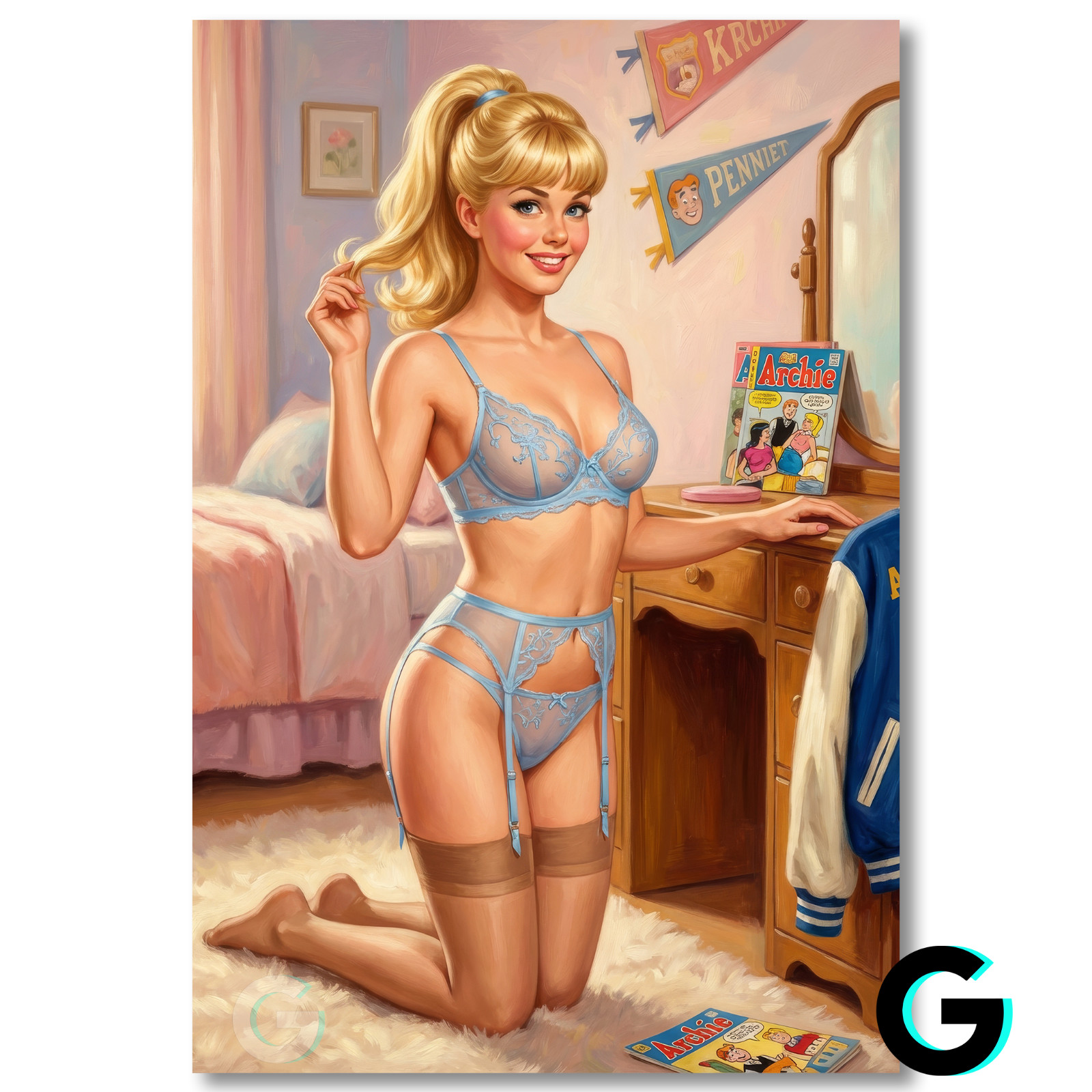 Betty Cooper Archie Comic Cover Poster Sexy Pin-Up Art 66lb Heavyweight Print