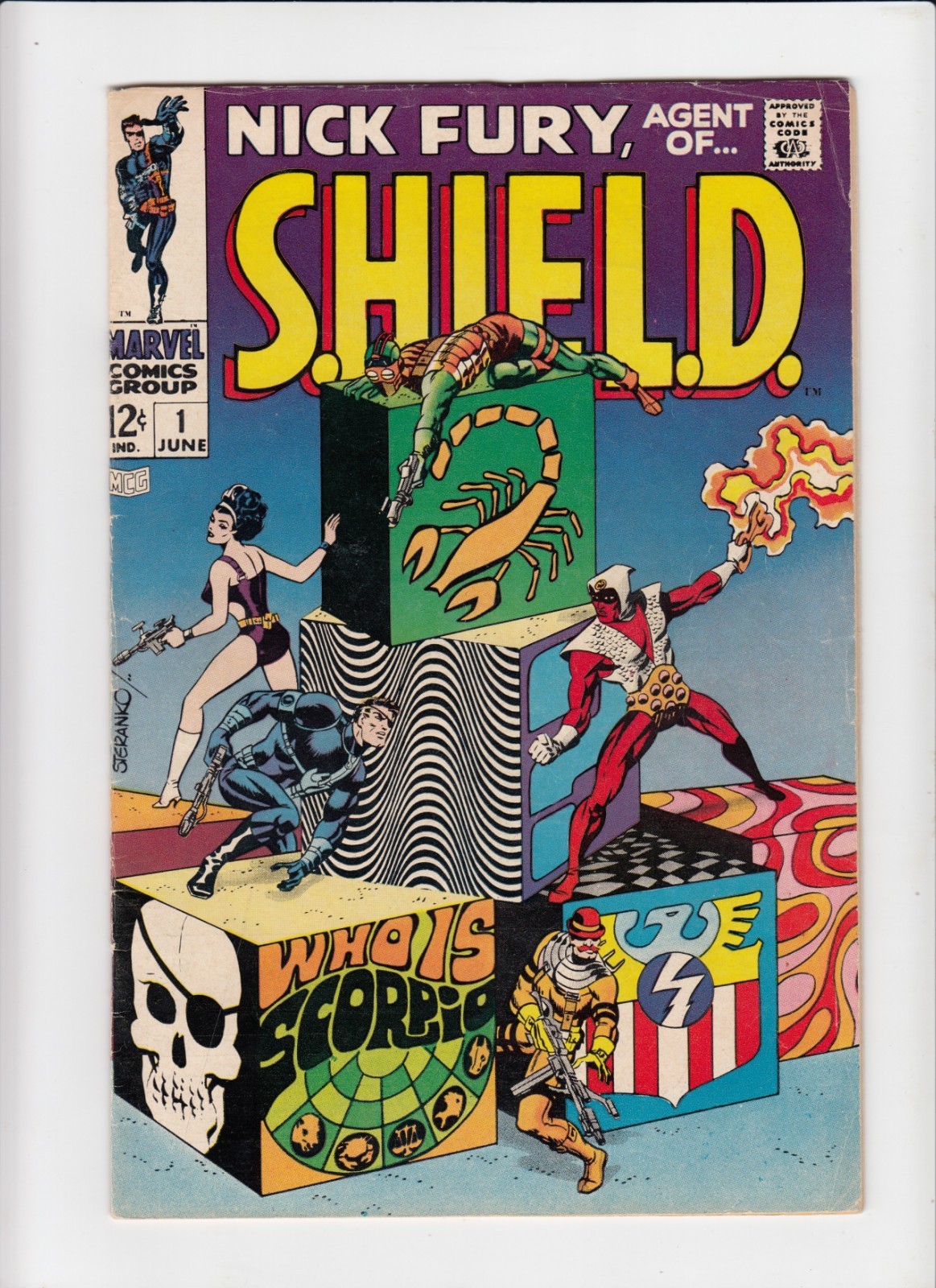 Nick Fury Agent of SHIELD #1 1968 Vintage Marvel Silver Age Key Comic Issue