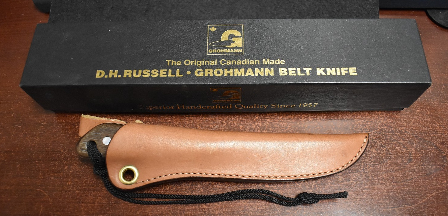 D.H. Russell Grohmann Belt Boat Knife #R3S w/ Sheath In Original Box