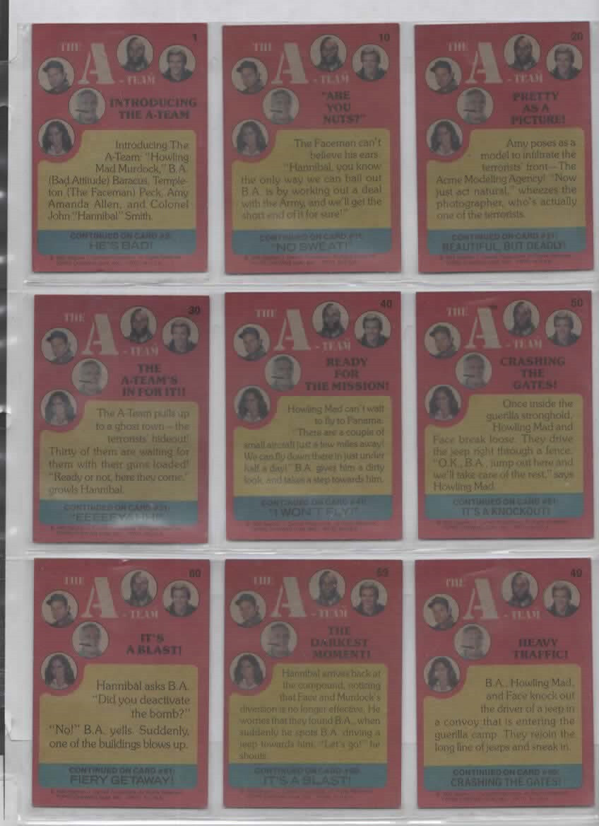 8E2-1 1983 Topps The A-Team Trading Cards *PICK FROM LIST*