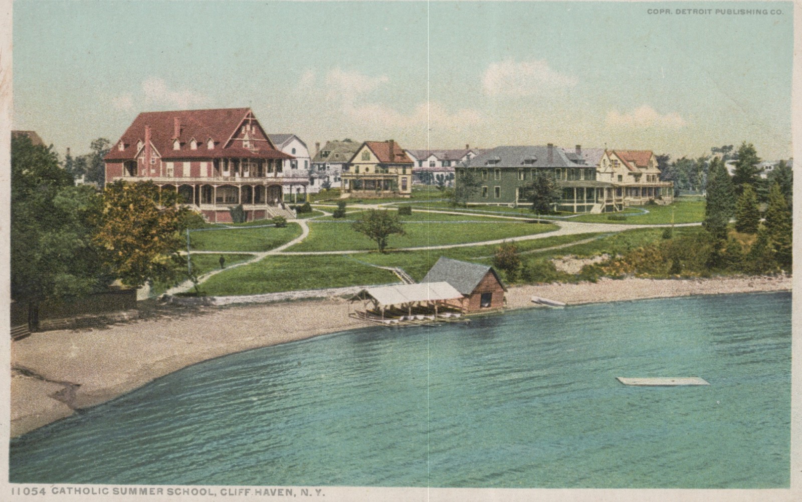 Catholic Summer School Cliff Haven New York Posted White Border Vintage Postcard