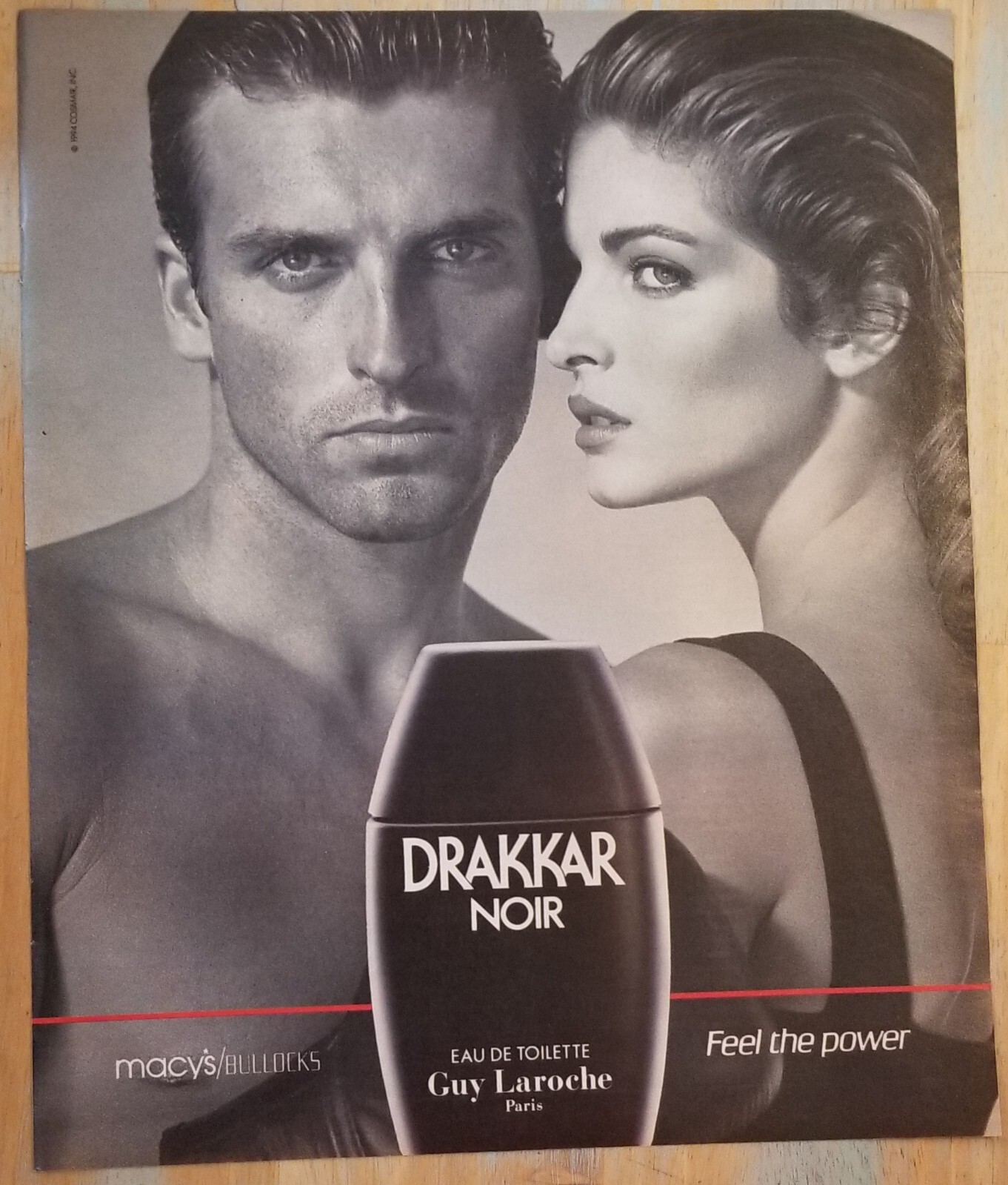 Drakkar Noir Guy Laroche Paris Macy’s/Bullocks 1994 Vintage Print Advertisement