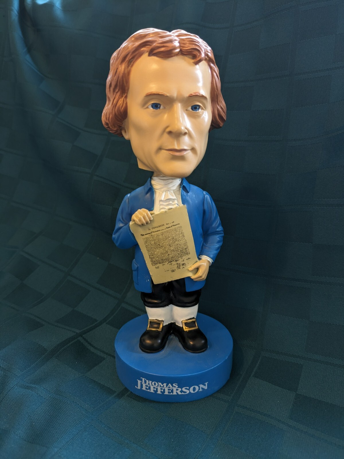 PRESIDENT THOMAS JEFFERSON BOBBLE HEAD BOBBLEHEAD BY BOSLEY BOBBERS NEW MIB!