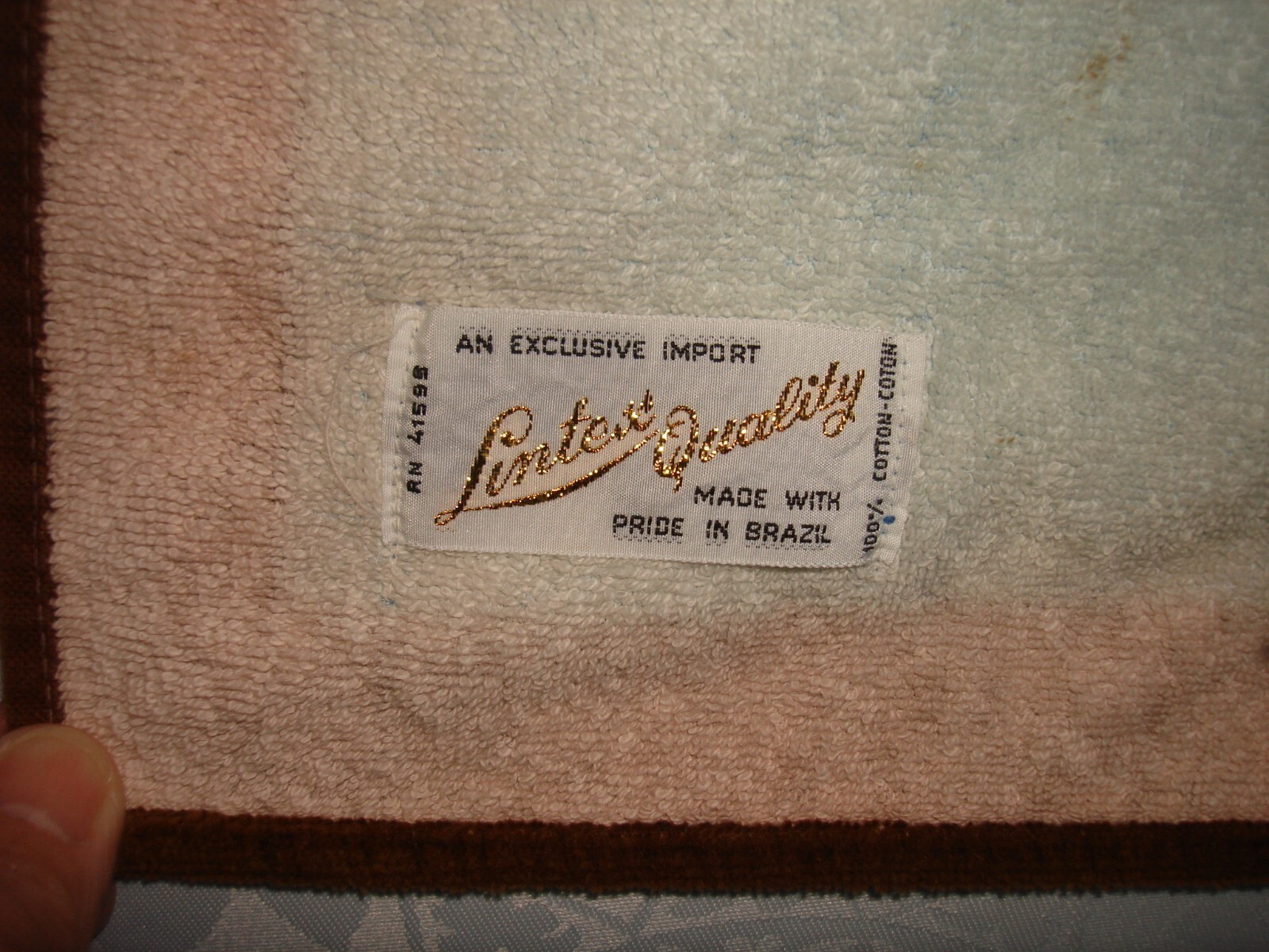 Vintage An Exclusive Import Lintex Quality Made Peacock Pride In Brazil Towel
