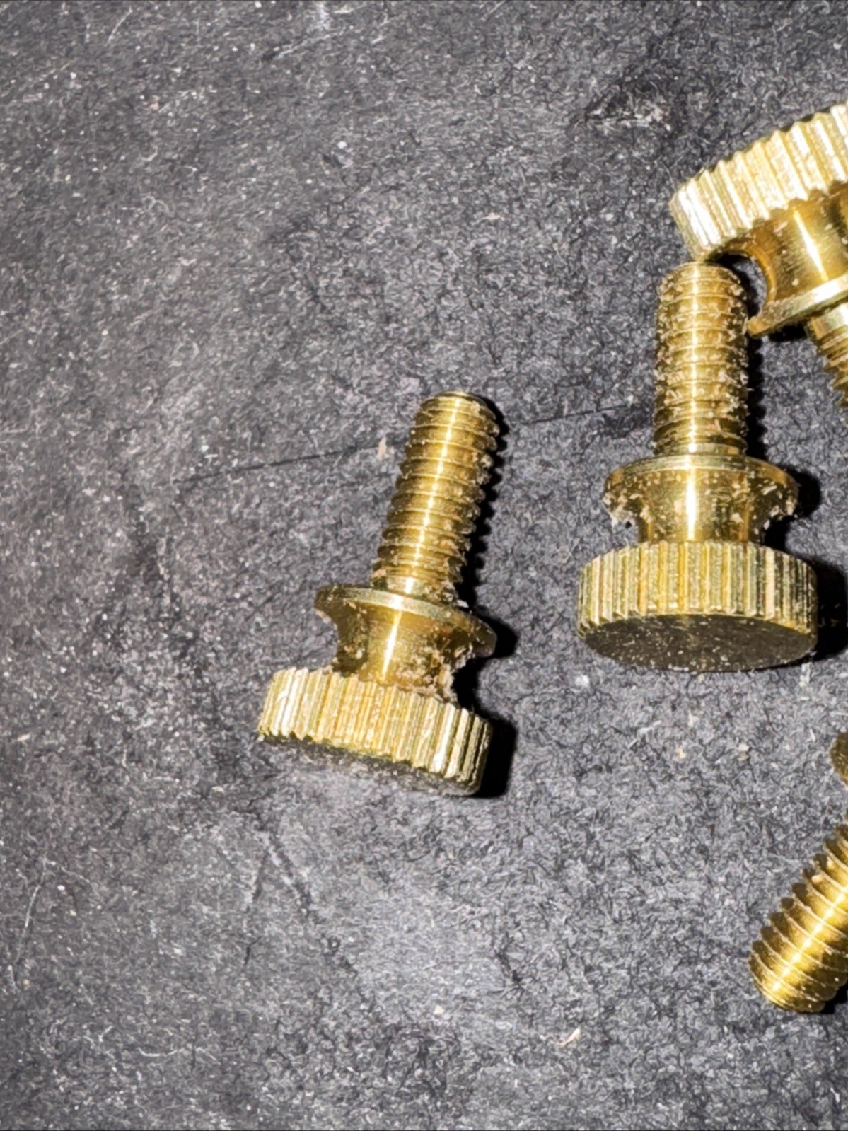 (12 Pcs) Solid BRASS 8-32 X 3/8” Thumb Screws For Glass Holder