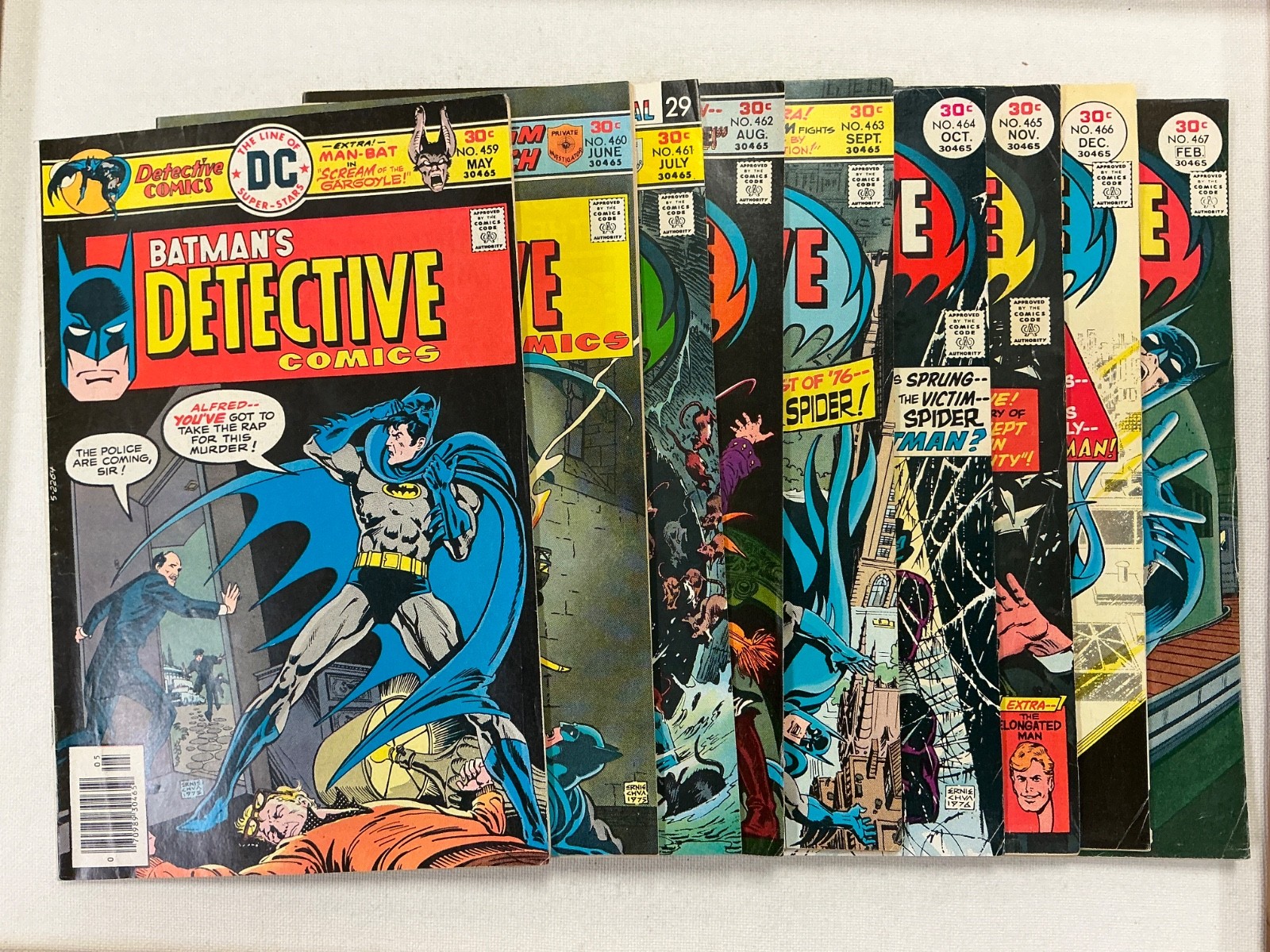 Detective Comics Vol. 1 (1936) #’s 459-466 (Complete Run) DC Comics-Nice Copies