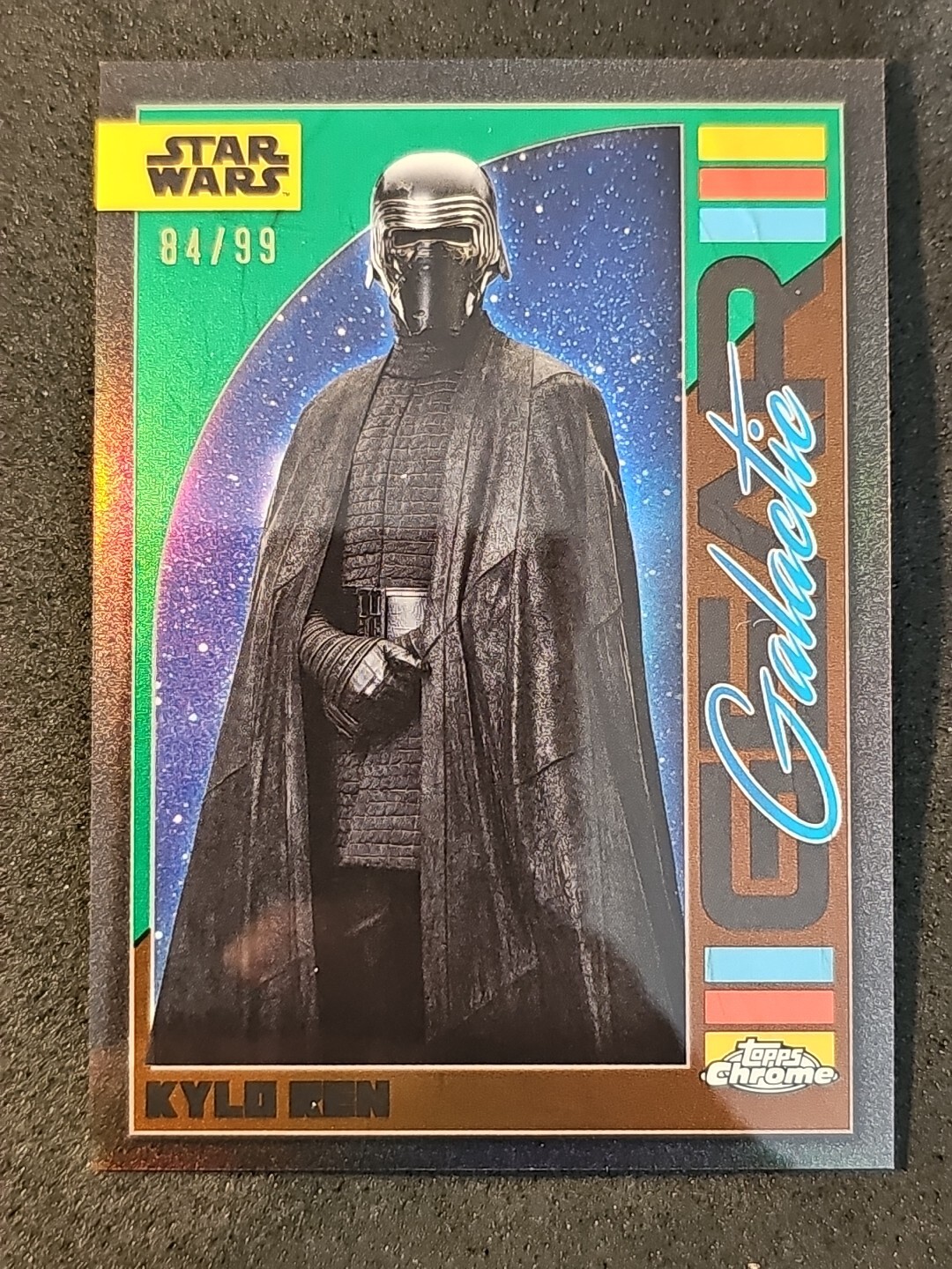 2024 Topps Star Wars Chrome Kylo Ren 84/99 Galactic Gear Green Refractor SP