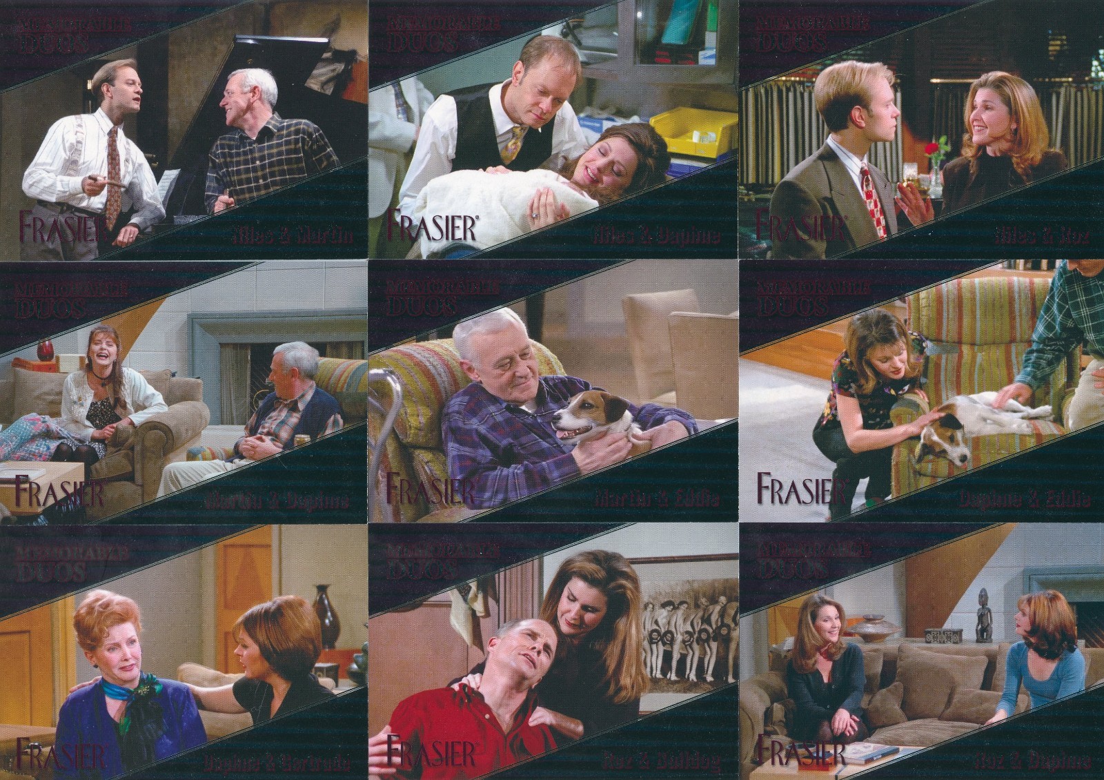 Frasier Binder with 97 card base & Blue Parallel set, All 5 Chase sets & Promos