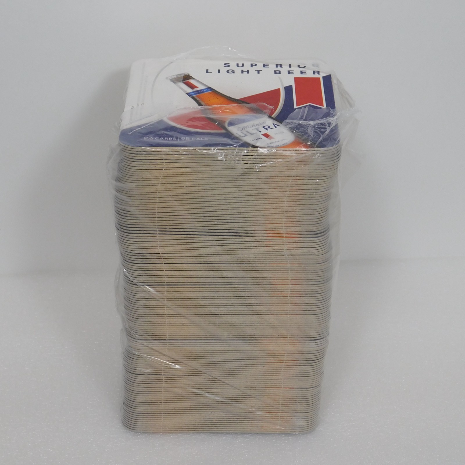 Michelob Ultra Light Beer Mats Square Cardboard Drink Coasters 125 Pieces NOS