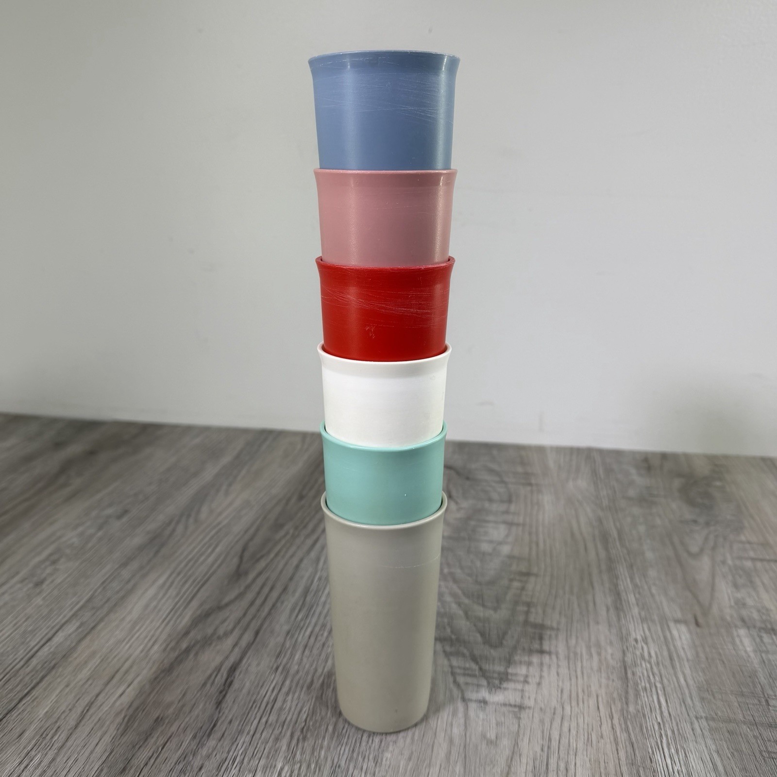 6 Tupperware Tumblers 116 Camping Picnic Plastic Kids Cups Variety Of Colors