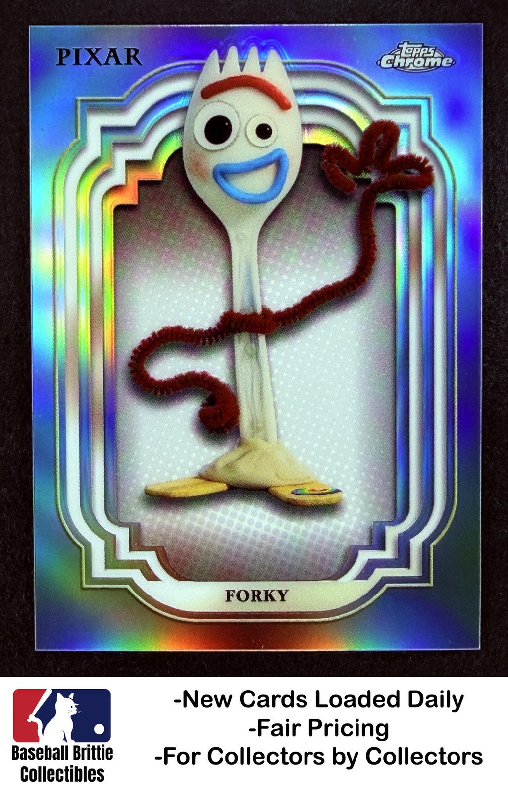 2024 Topps Chrome Disney #72 Forky Refractor Toy Story Pixar