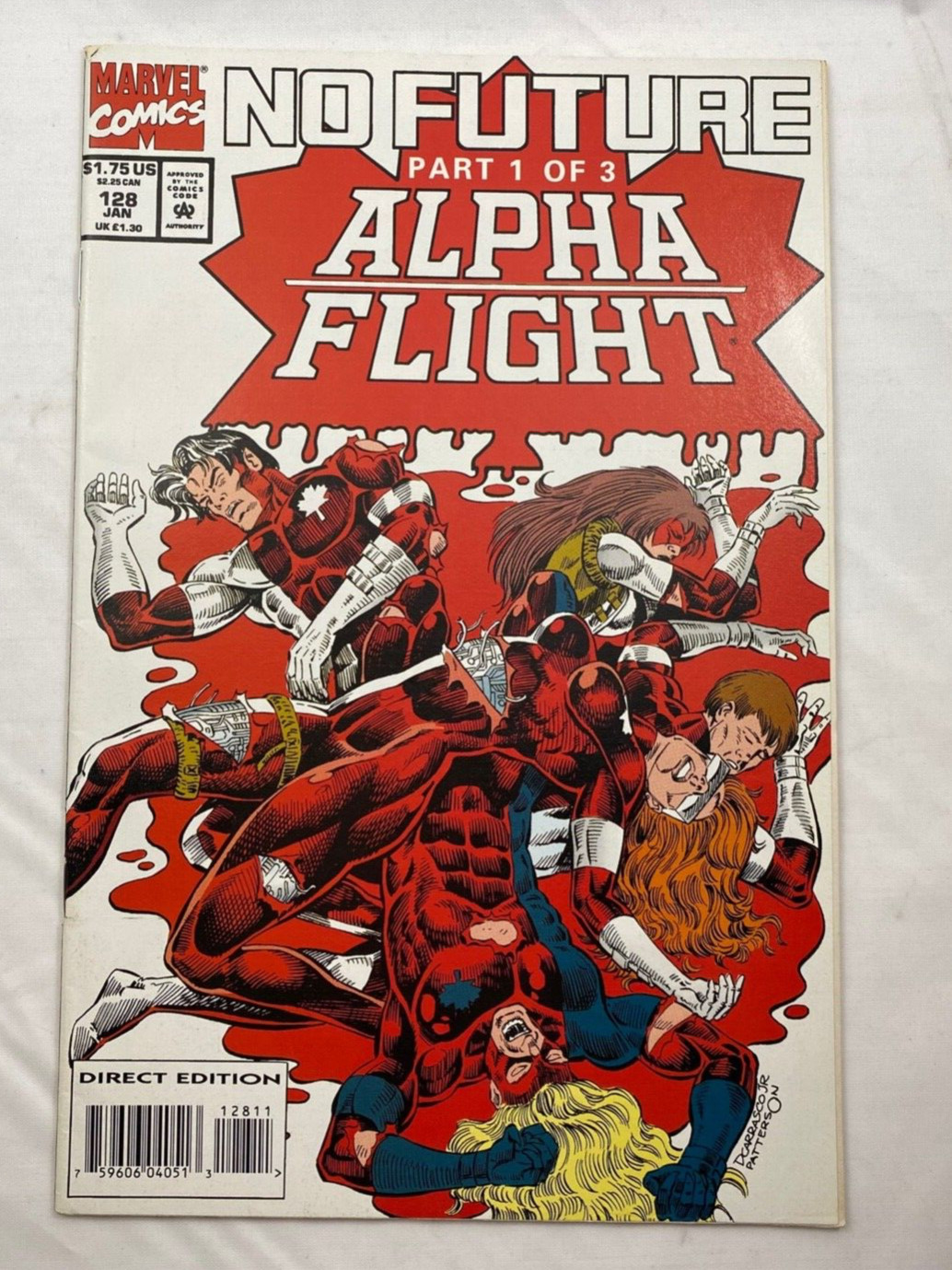 Alpha Flight #128 – 1 of 3 – “No Future” – Marvel Comics – Direct Edition – VG