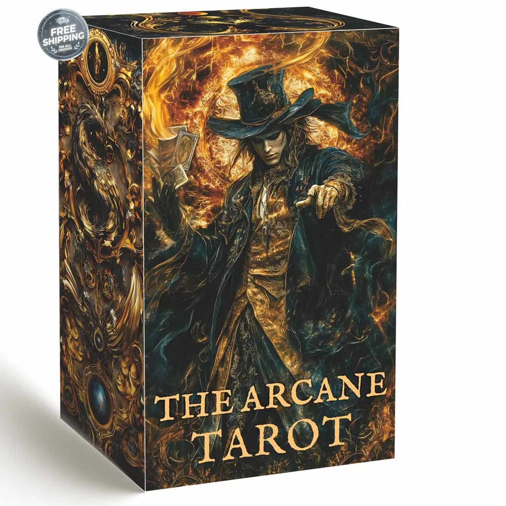 Magic Arcana Tarot Deck: 78 Cards 13x8cm/5.1×3.1in & Inner Fire Paper Manual