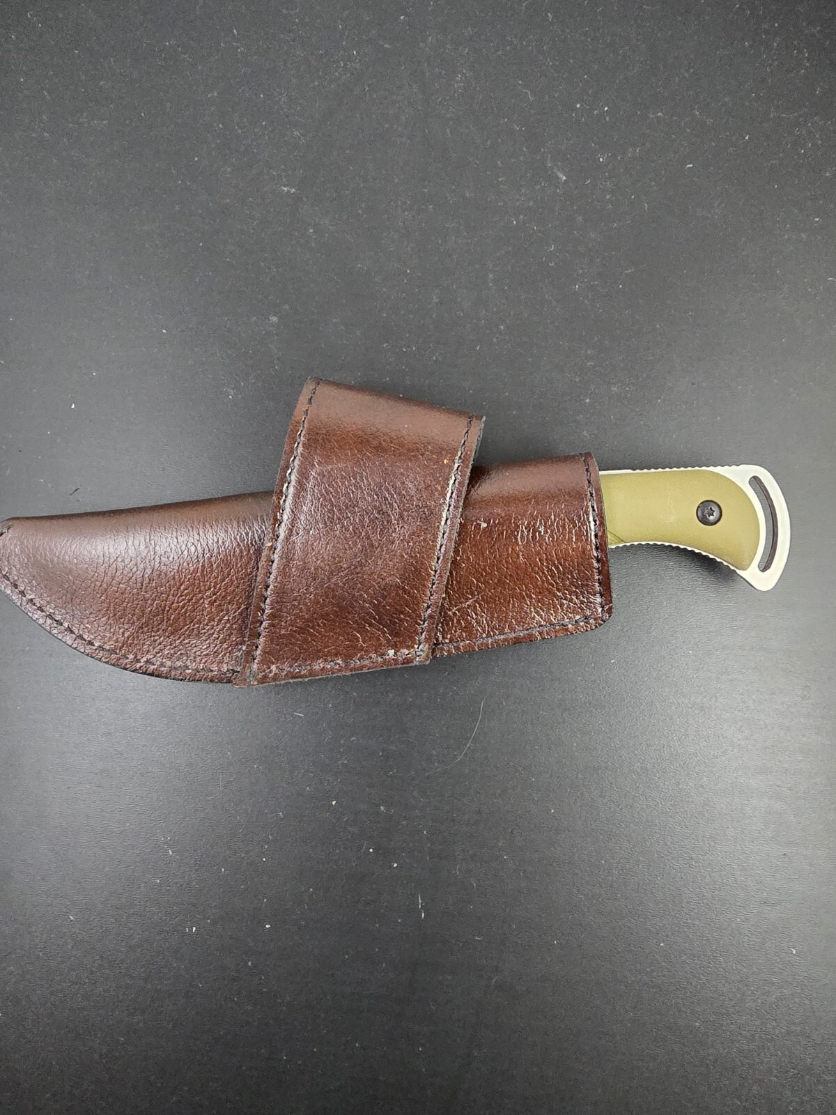 ESEE 3 / RC 3 CROSS DRAW SHEATH KNIFE DARK BROWN leather CASE SHEATH HANDMADE
