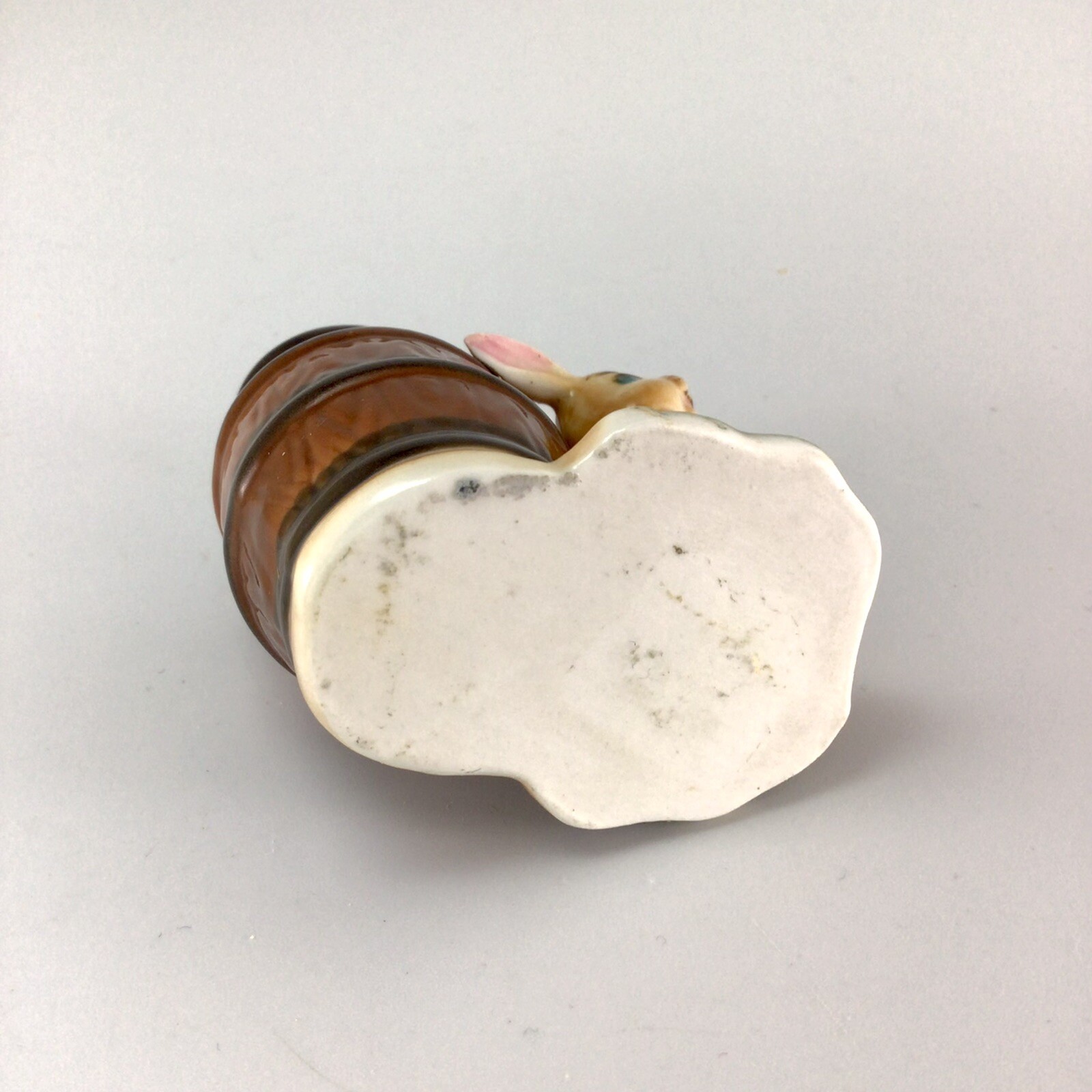 Rabbit Toothpick Holder Vintage Bunny And Barrel Bone China Miniature Japan