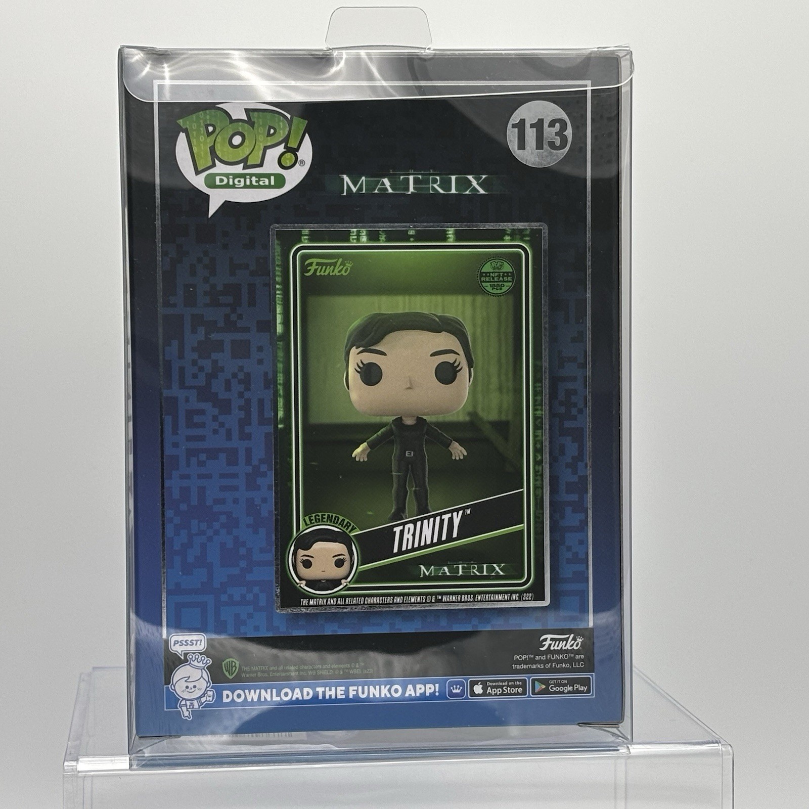 Funko N.F.T Pop! The Matrix – Trinity Action Kick – LE1550 Digital #113