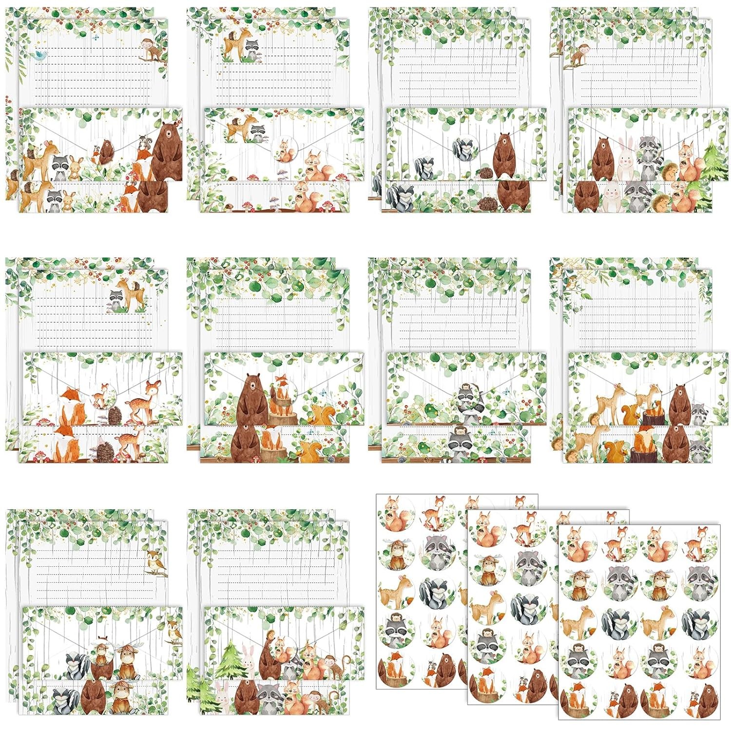 TaoBary 160 Pcs Stationery Paper Set 50 Double Sided Stationery Papers with 50 M