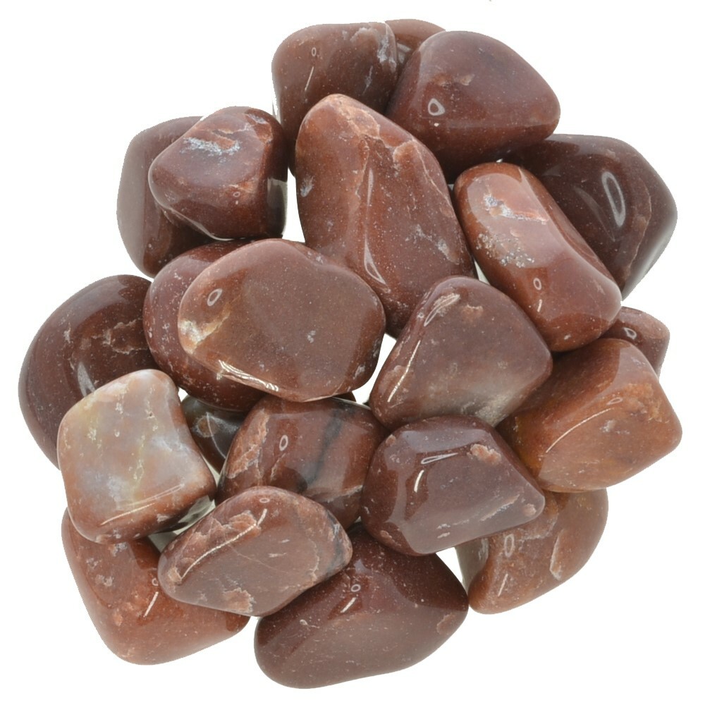 1 lb Red Aventurine Tumbled Stones – Grade 1 – Medium – 1″ to 1.5″ Avg.