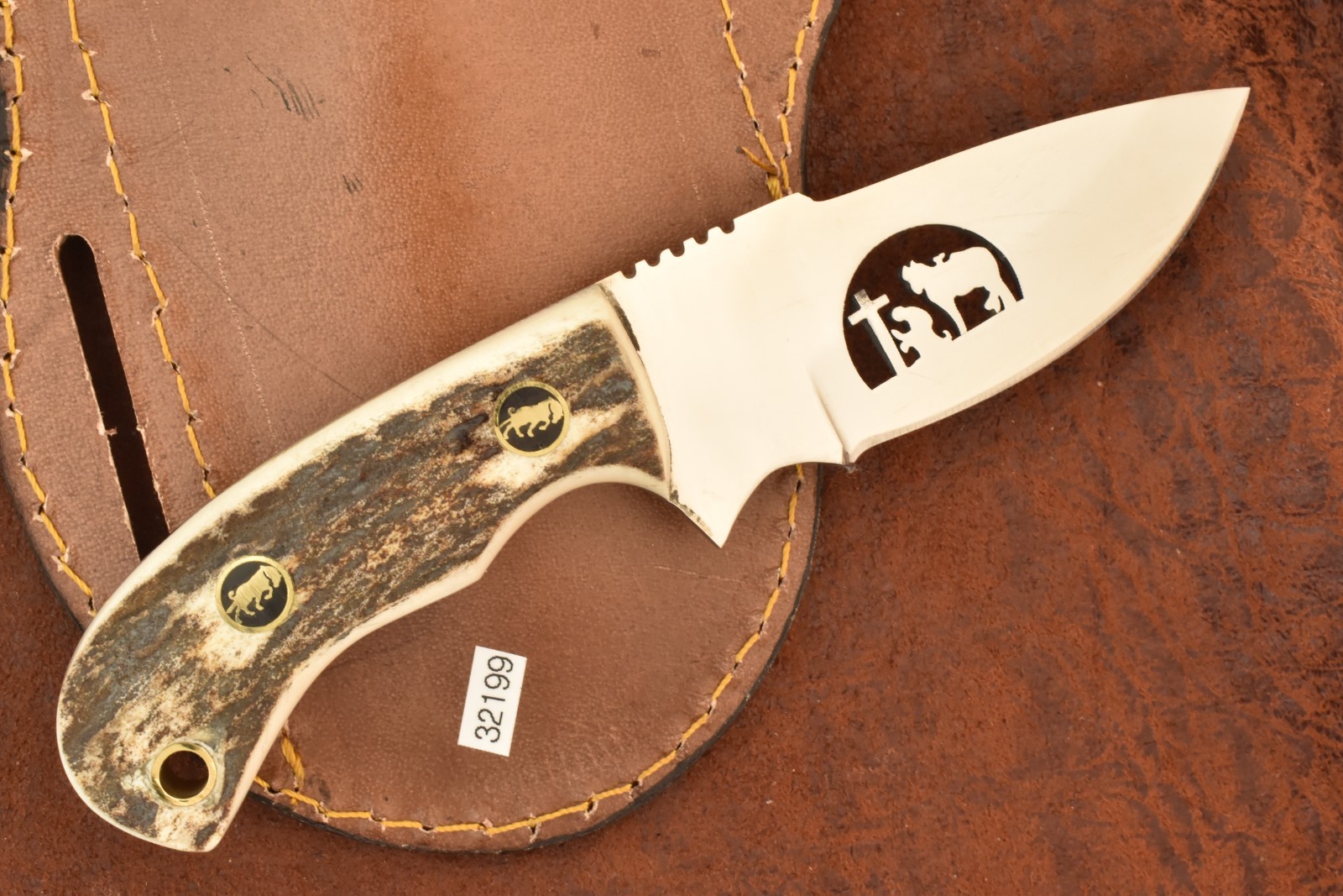 KILBY TRADITION PINE KNOT KY CUSTOM SERIES STAG PREMIUM FIXED BLADE KNIFE (32199