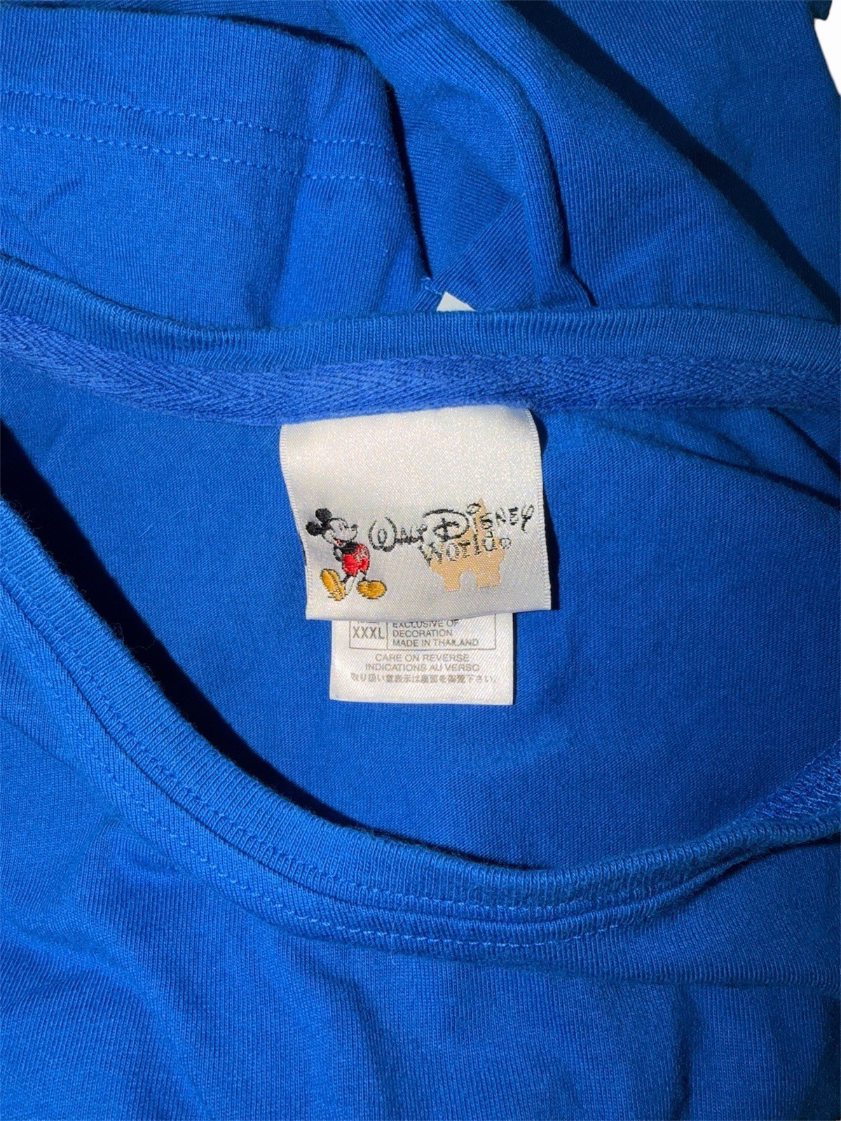 Disney Walt Disney World Celebration Blue XXXL T-Shirt Mickey Minnie Goofy