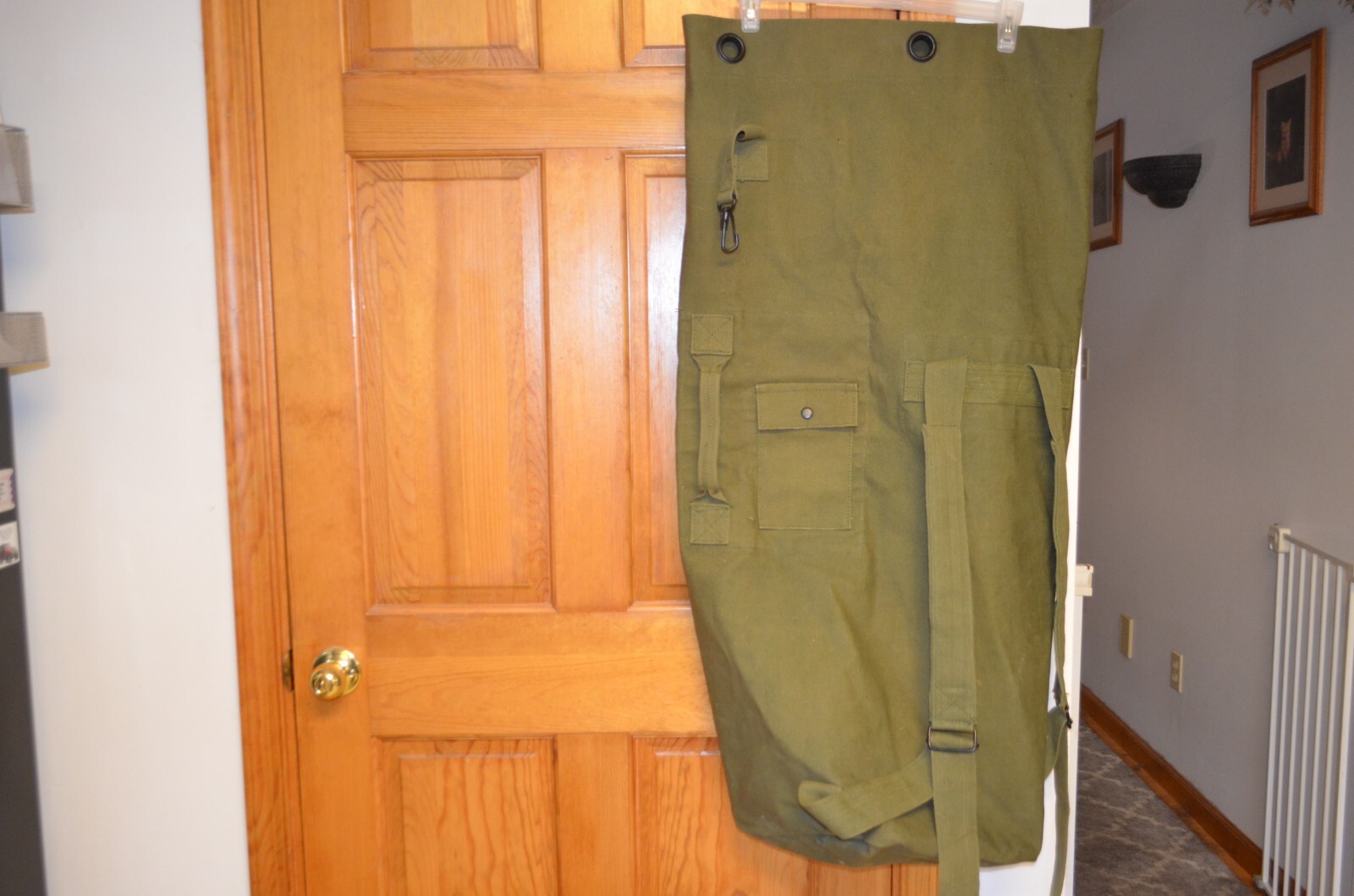 US Military Army Duffle Duffel Bag OD Green Top Load
