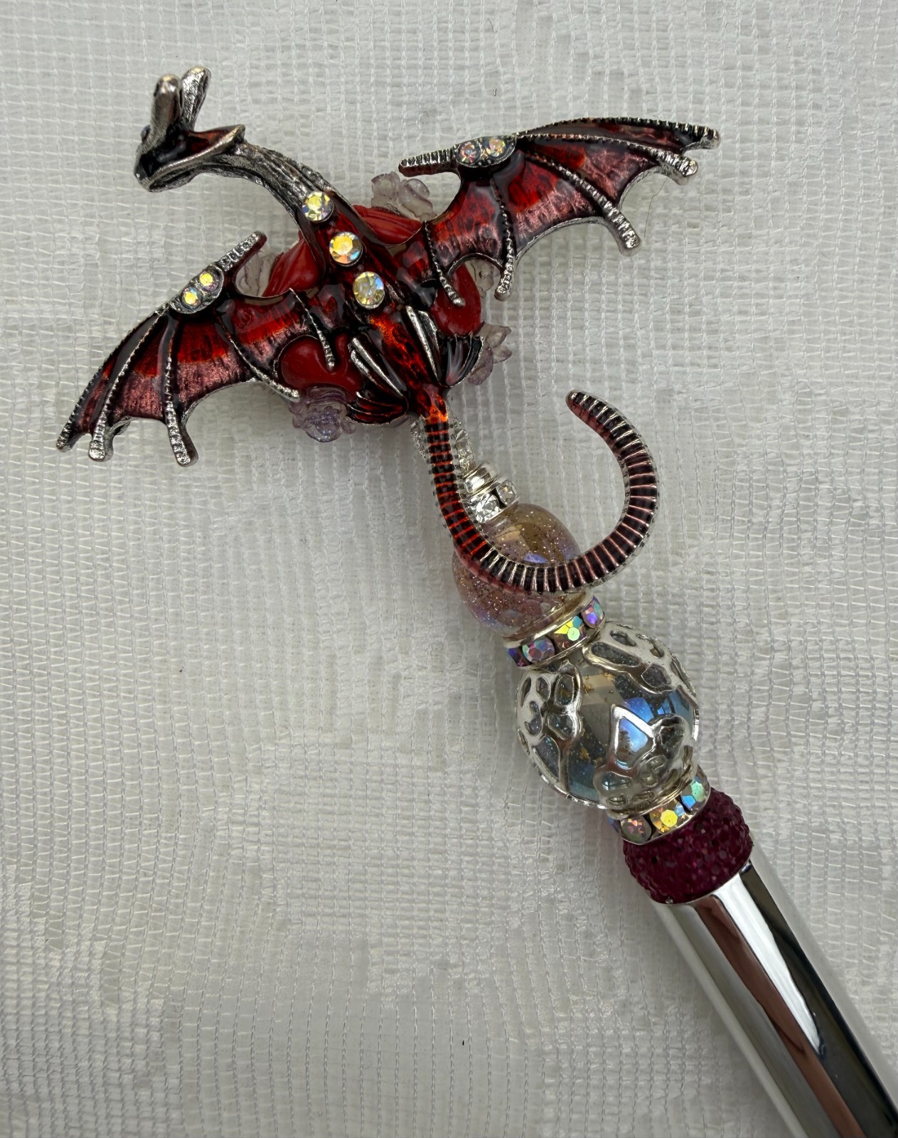 Custom beaded pens!! Luxury Dragons. Gift.Basket filler. Journal. Collect!