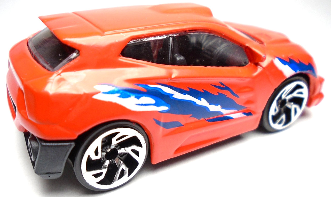 FASTLANE DKSL 05 RED 1:64 DIECAST 2 5/8″ CAR W/ BLUE WHITE BLACK & CHROME SILVER