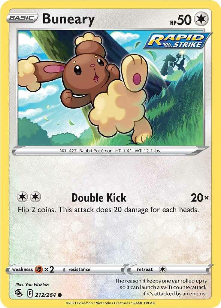 Pokemon Buneary 212/264 SWSH08: Fusion Strike