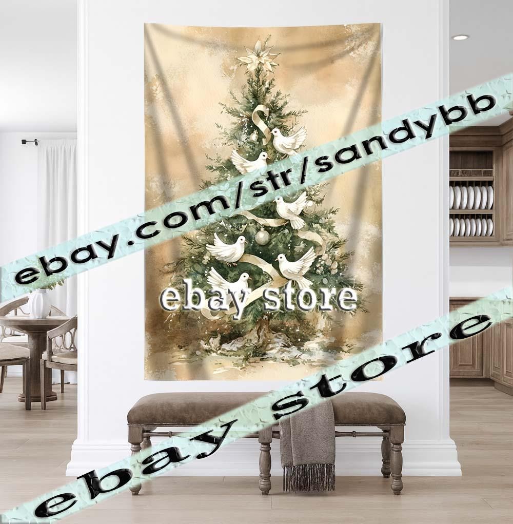 Scene Neutral Tapestry Elegant Tree 39X59 in