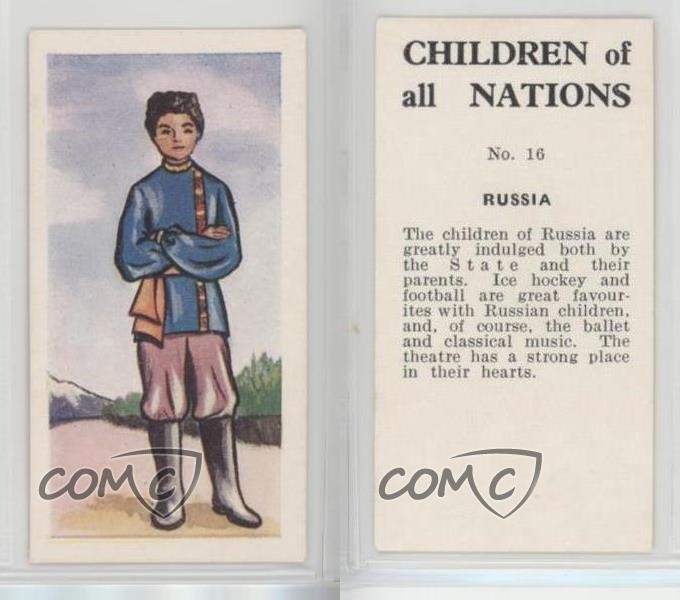 1958 Children of all Nations Trade Cards Russia #16 0a4f