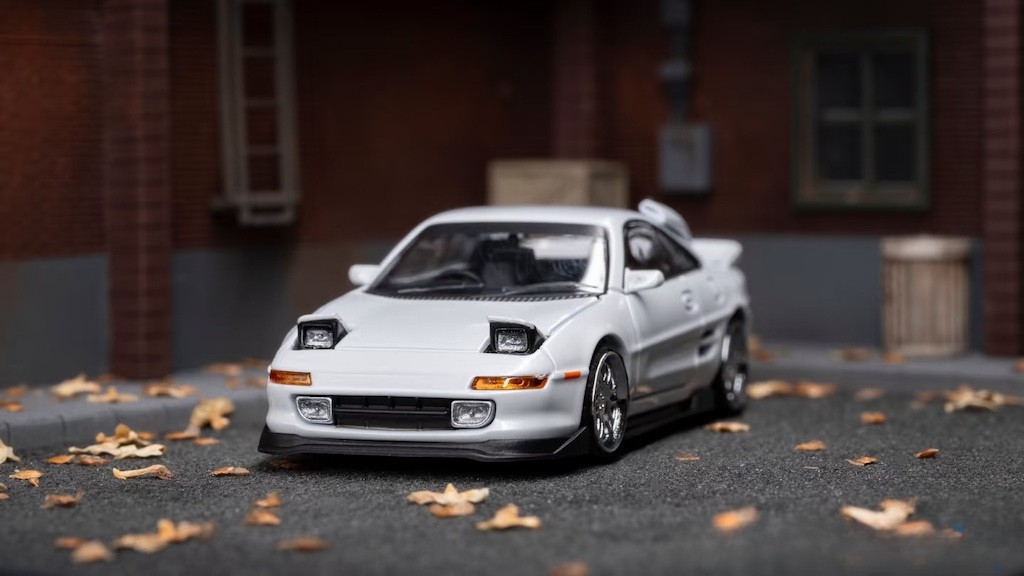 ED MT 1:64 White JDM MR2 SW20 Revision 4 Sports Model Diecast Collect Car