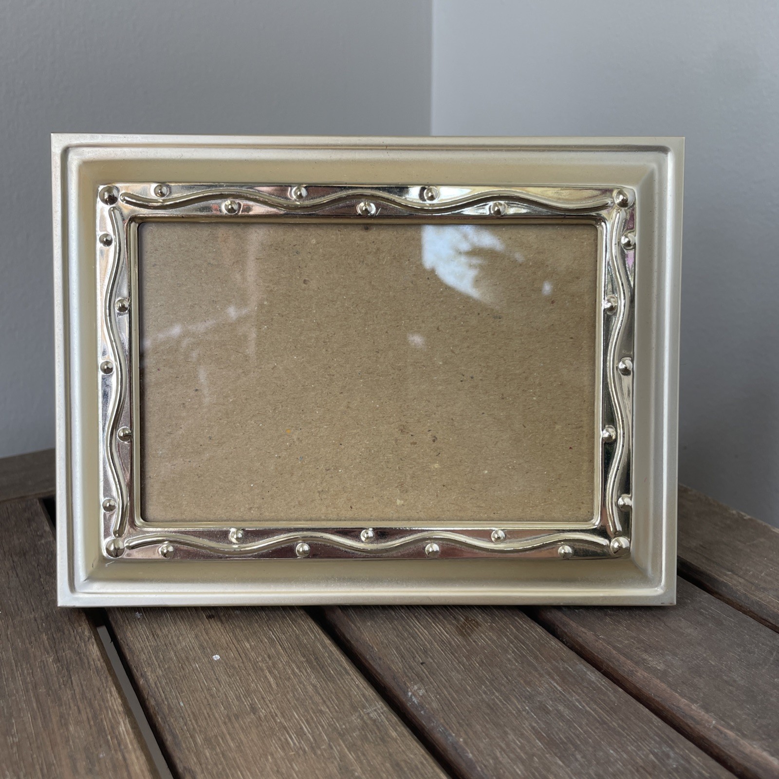 Art Deco Silver Plated Photo Picture Frame 3.5 X 4