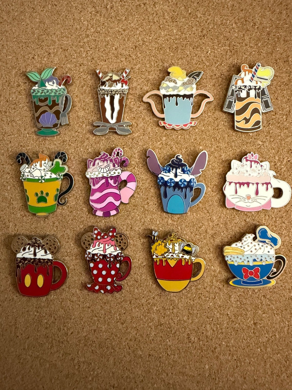 Disney 2019 Happy Holiday Hot Cocoa Mystery Pin Complete Set