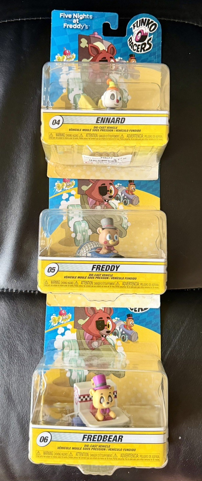 FIVE NIGHTS FREDDY’S Funko Racers Lot Of 3 #06 Fredbear #04 Ennard & #05 Freddy