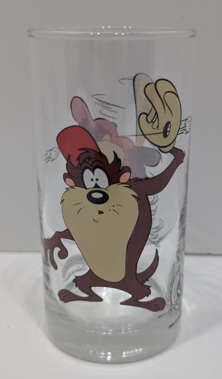 LOONEY TUNES SMUCKERS SMALL GLASS 1998 – TAZMANIAN DEVIL – EXCELLENT CONDITION