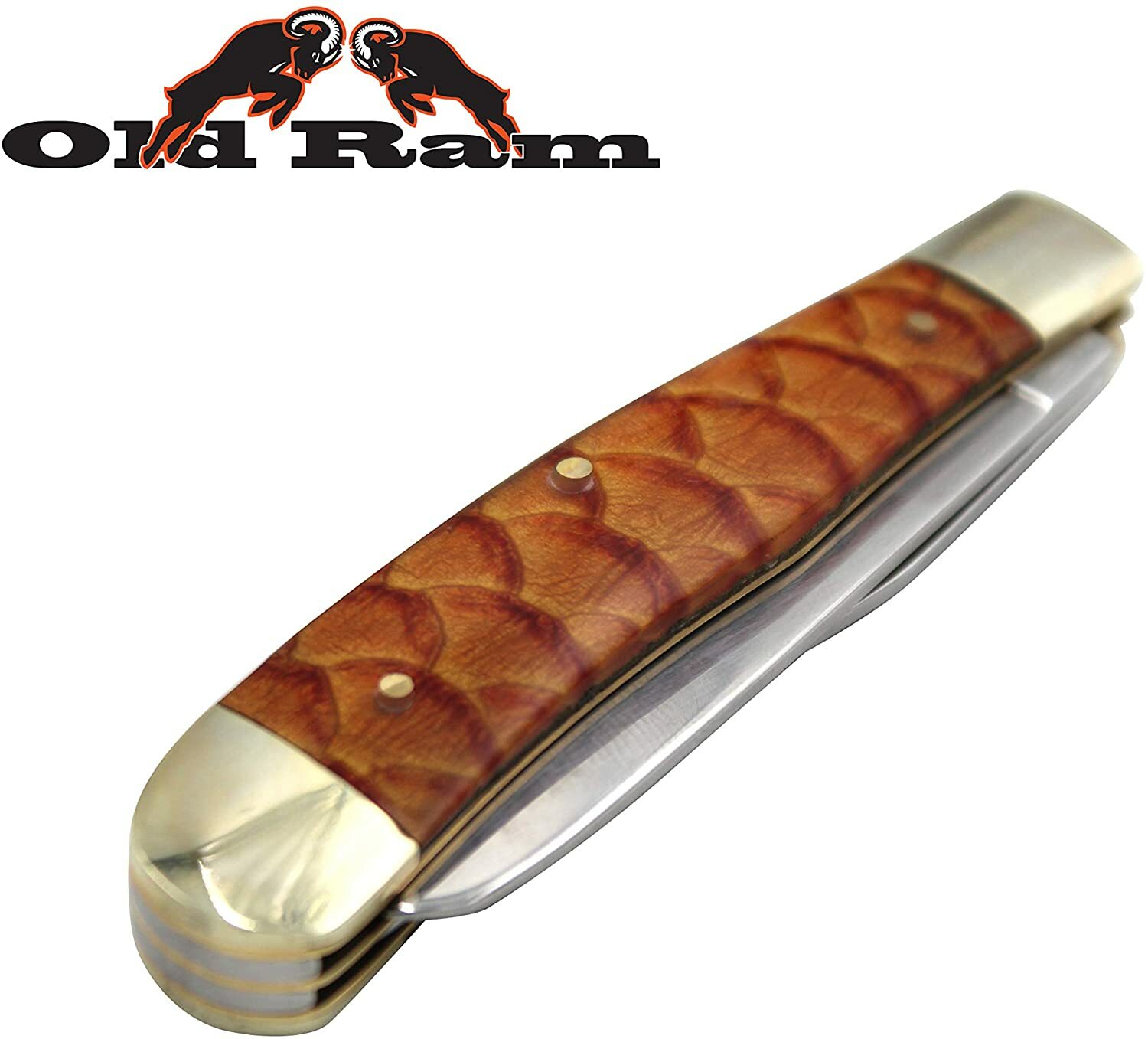 Old Ram Collection Everyday Carry Manual Folding Trapper Knife w/Smooth Resin