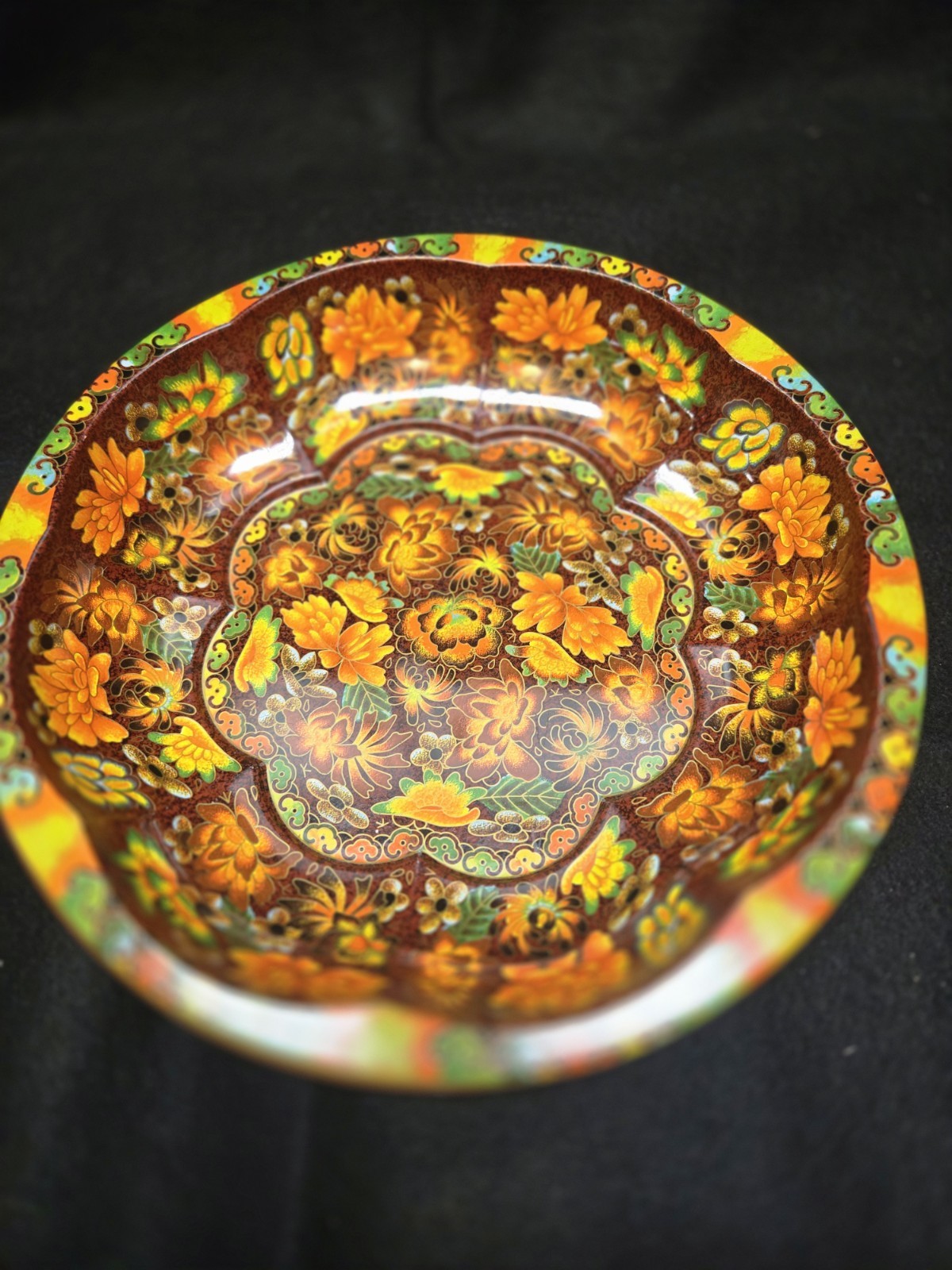 Vintage Daher Decorated Ware Floral Metal Tray Made In England Vibrant Color 9″