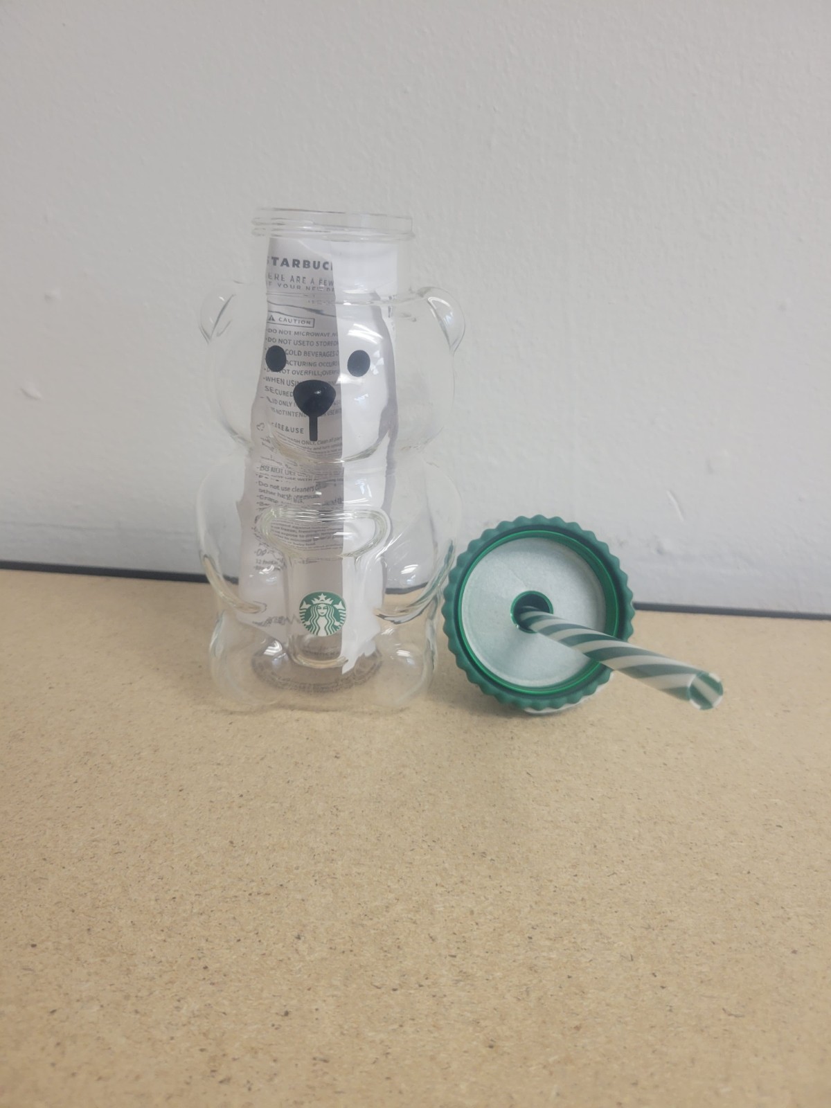 Glass Starbucks Bearista Bear Cold Cup Holiday Limited Edition