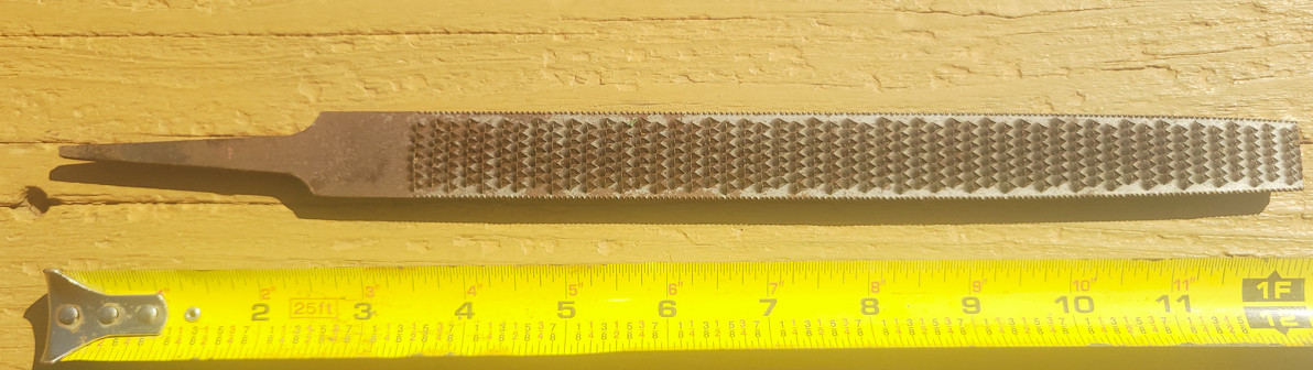 Vintage Nicholson Half-Round Double-Sided Rasp, 12 Inch x 7/8 Inch, Made in USA