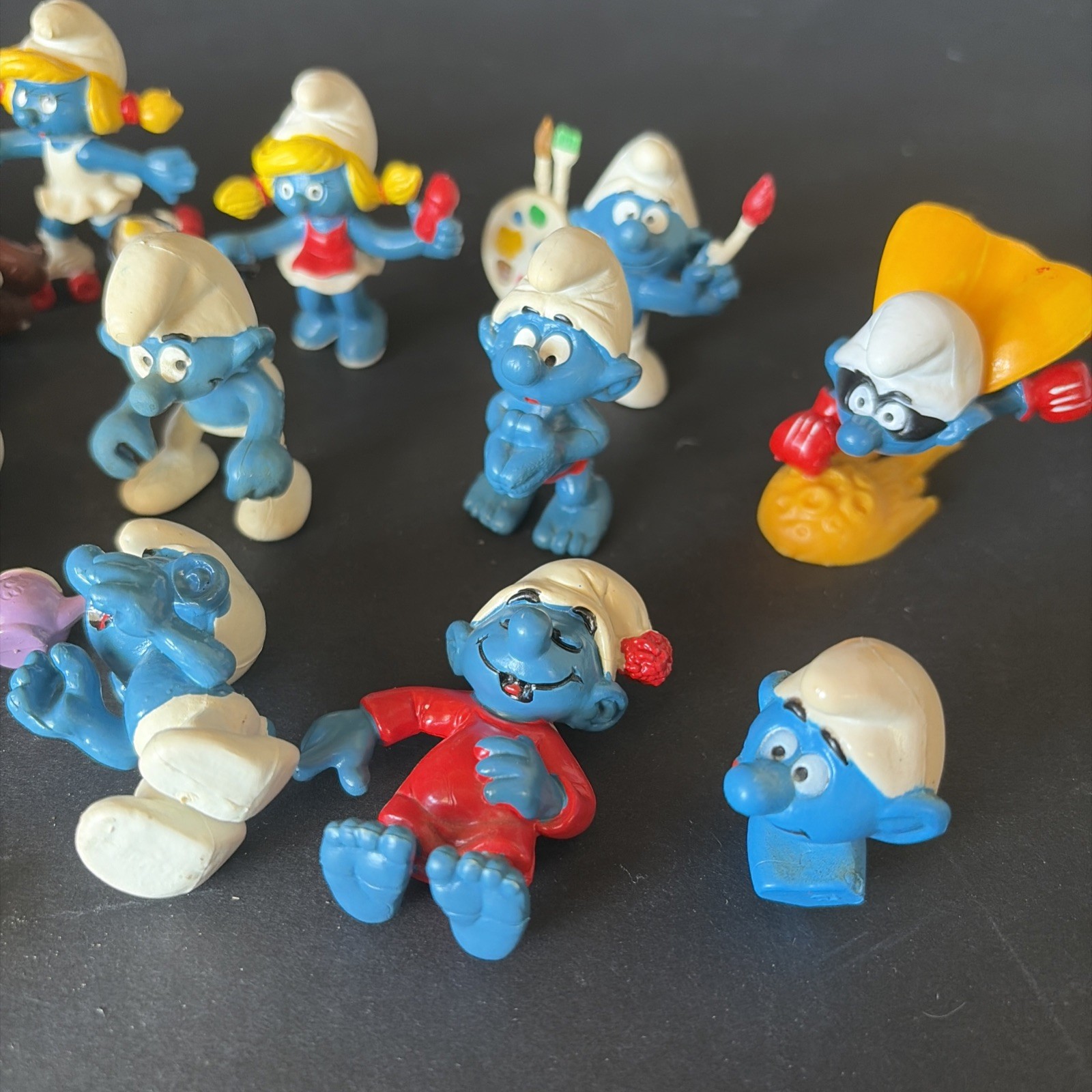 Lot of 26 80’s Vintage Smurf Figures (Empire + Schleich Peyo Mixed Collection!)