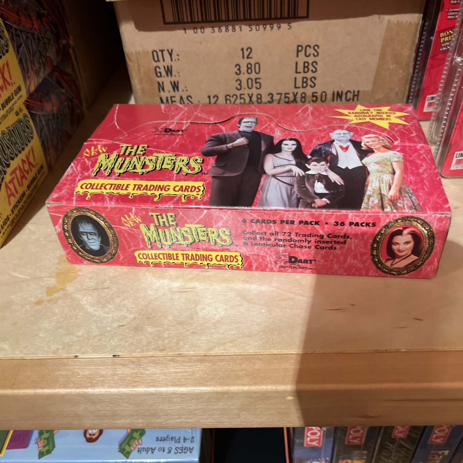 Empty BOX ONLY 1996 THE MUNSTERS TRADING CARD BOX SERIES 2 Excellent Condition