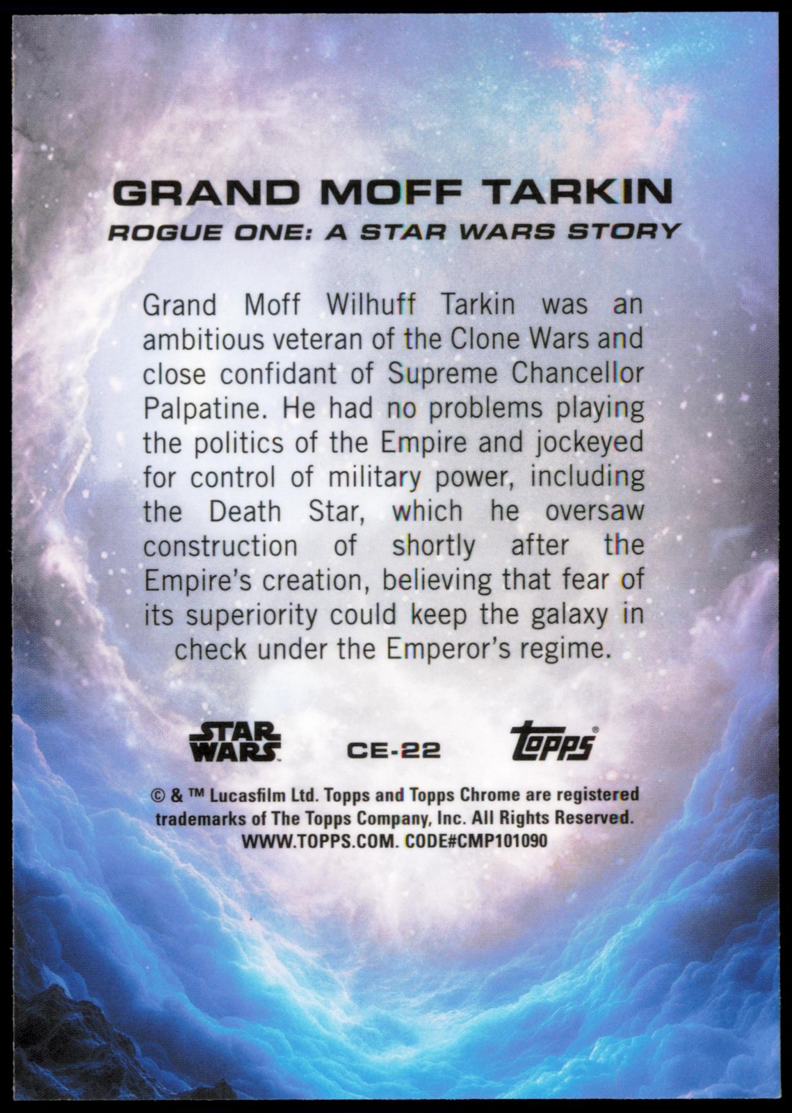 2025 Topps Chrome Star Wars #CE-22 Grand Moff Tarkin Costco Exclusive