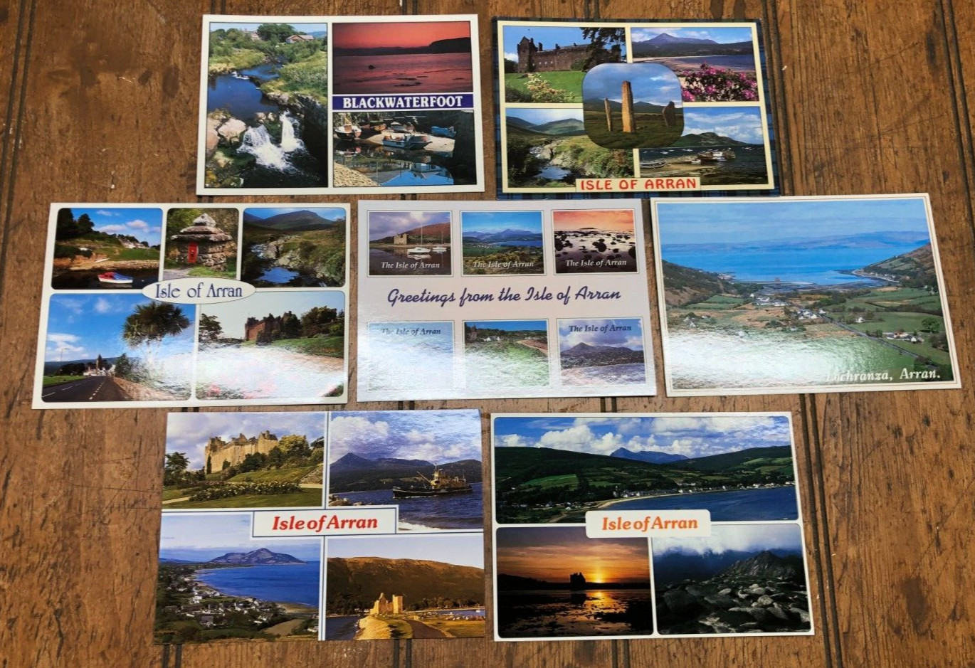7 Isle of Arran Scotland Unposted Postcards Unused