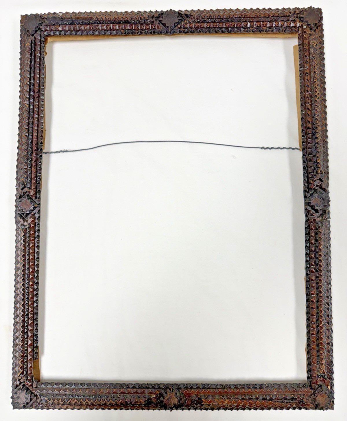 Vintage Tramp Art Frame 17.5″ x 22.5″- Multilayer