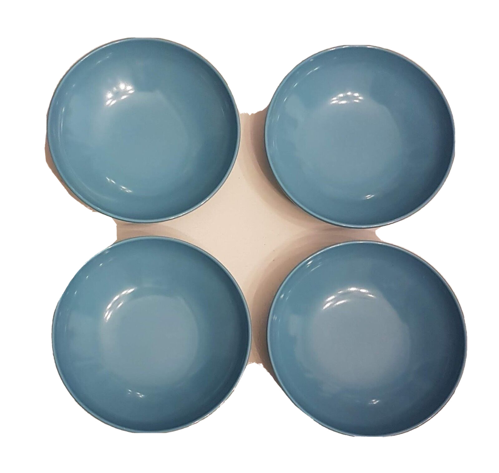 Melmac Turquoise Blue Berry Bowl LOT Mid Century Modern Atomic VTG Melamine