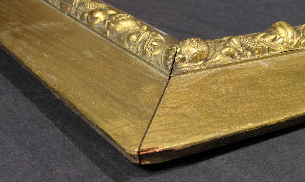 Late 19th C Gilded Ash Frame, Uncommon Raised Gesso Fruits & Vegetables Layer