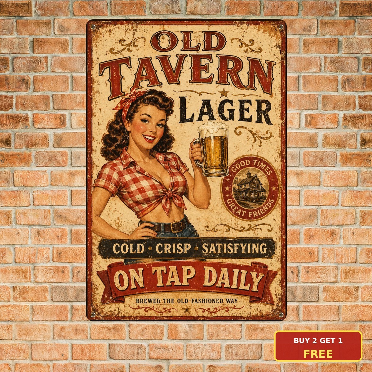 Moonshiner’s Daughter Mighty Fine Homemade Alcohol Bar Metal Sign 8×12