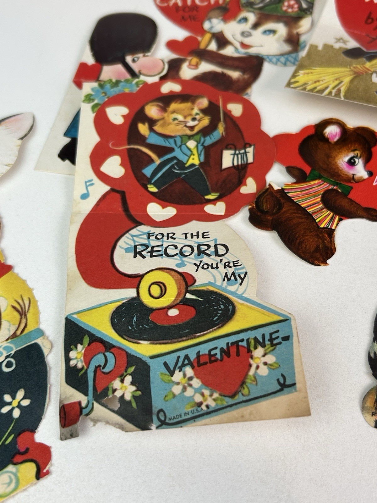 Die Cut Valentines, , Cards, Mid Century, School Classroom Cards. 82 Cards