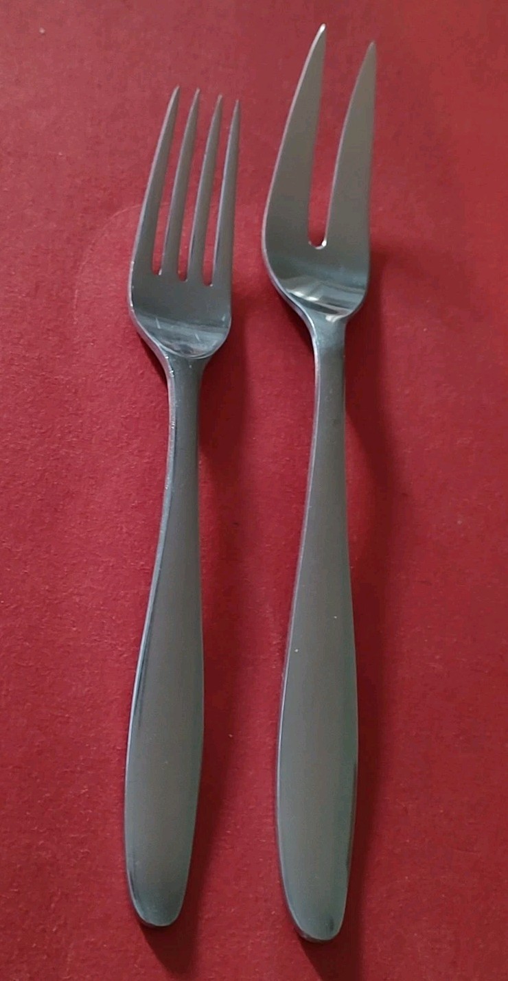 2pc Gorham Stegor PACE Stainless SERVING & DINNER FORK Free Shipping