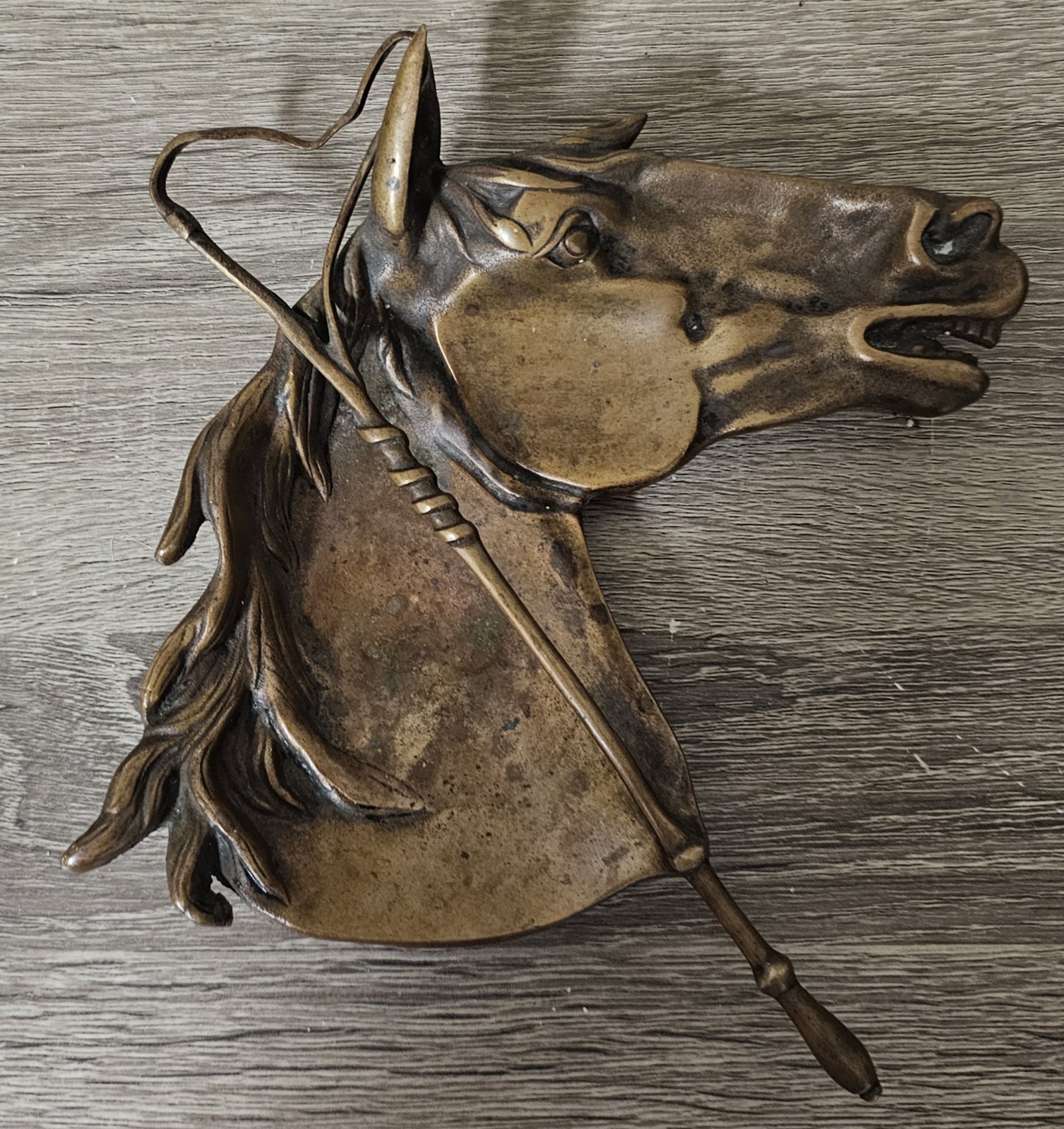 Vintage Horse Head Bronze Casting From Central Pattern and Foundry Co. 7″ Tall